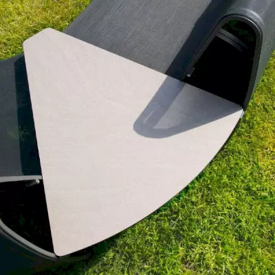 Tablette d'angle Jet Stream HPL
